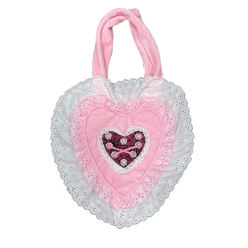 PINK LOVE HEART BAG