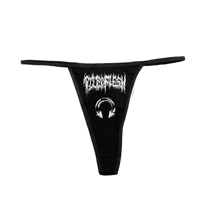 PILED FLESH THONG