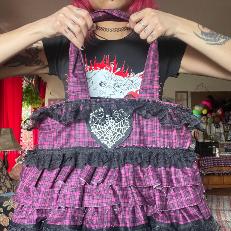 PINK RUFFLED BAG