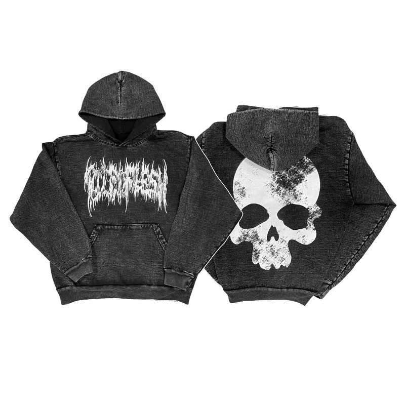 PILED FLESH HEAVY SKULL HOODIE