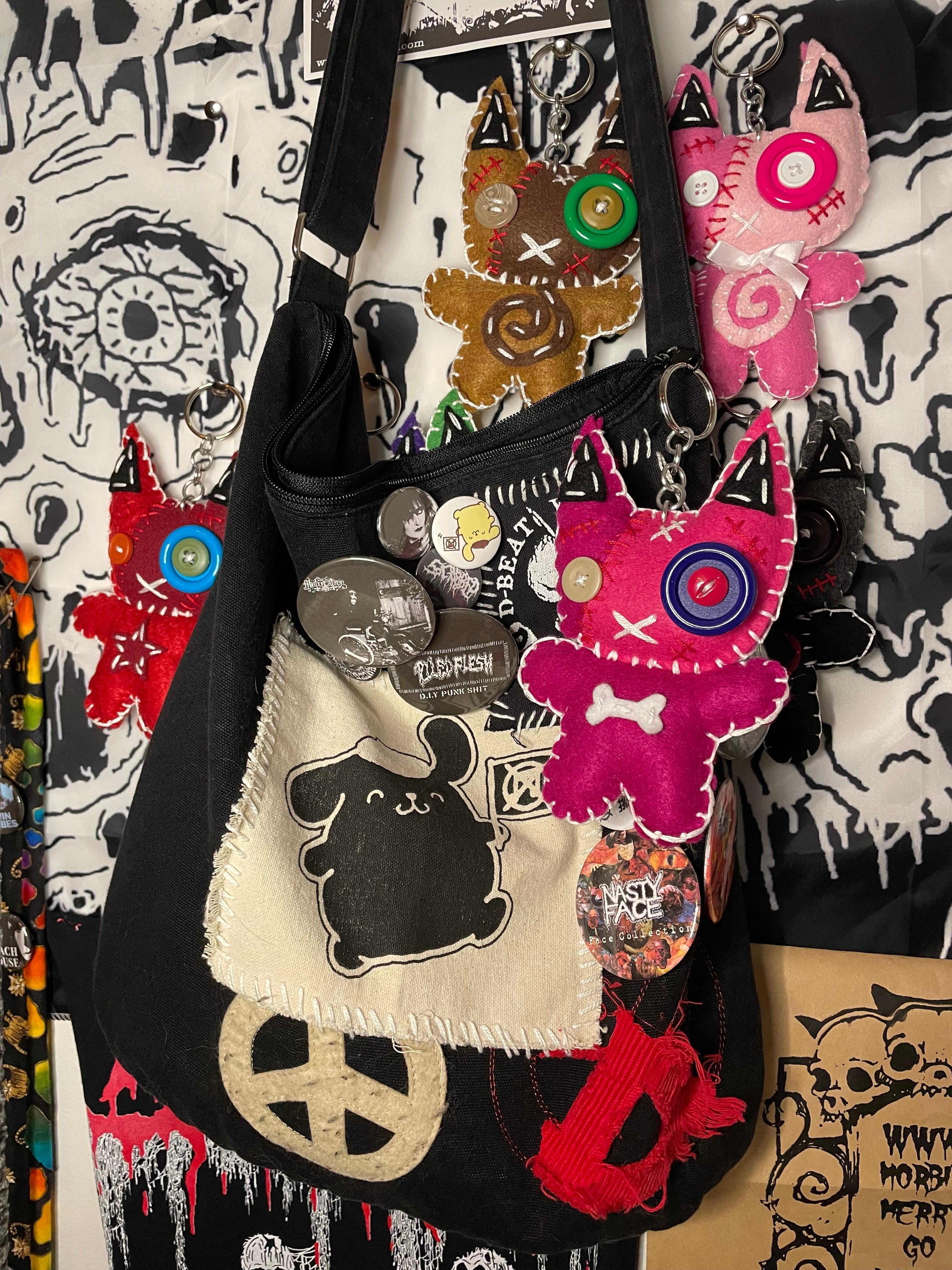 NEW ZOMBIE KITTY KEYCHAINS – PILED FLESH