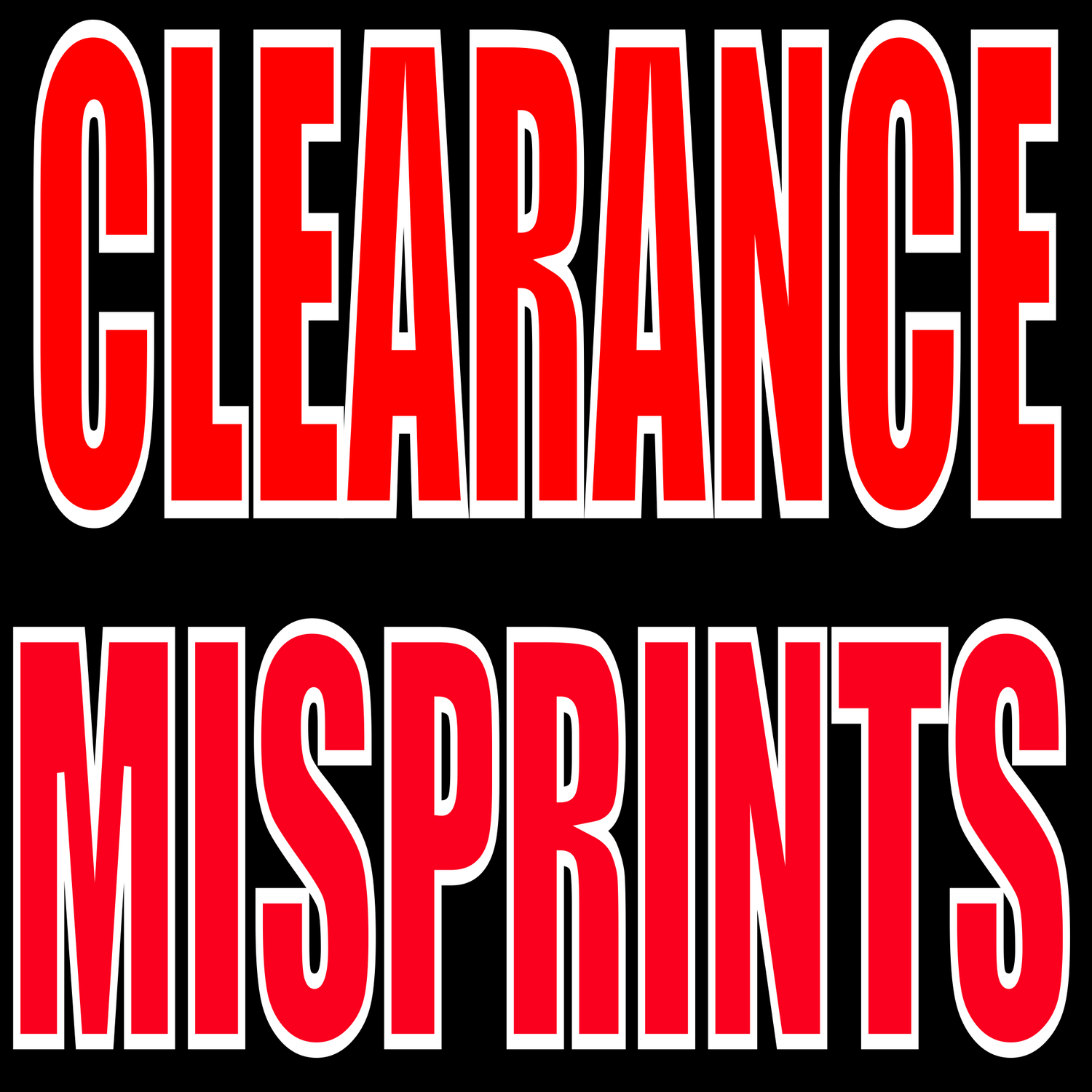Clearance & Misprints