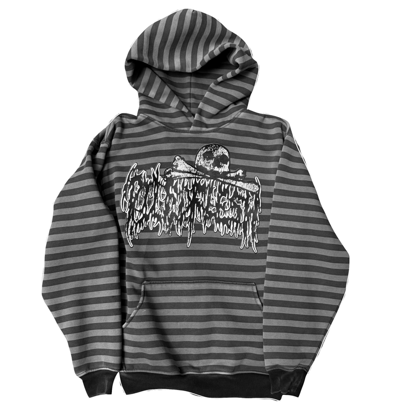 PILEDFLESH STRIPED HOODIE