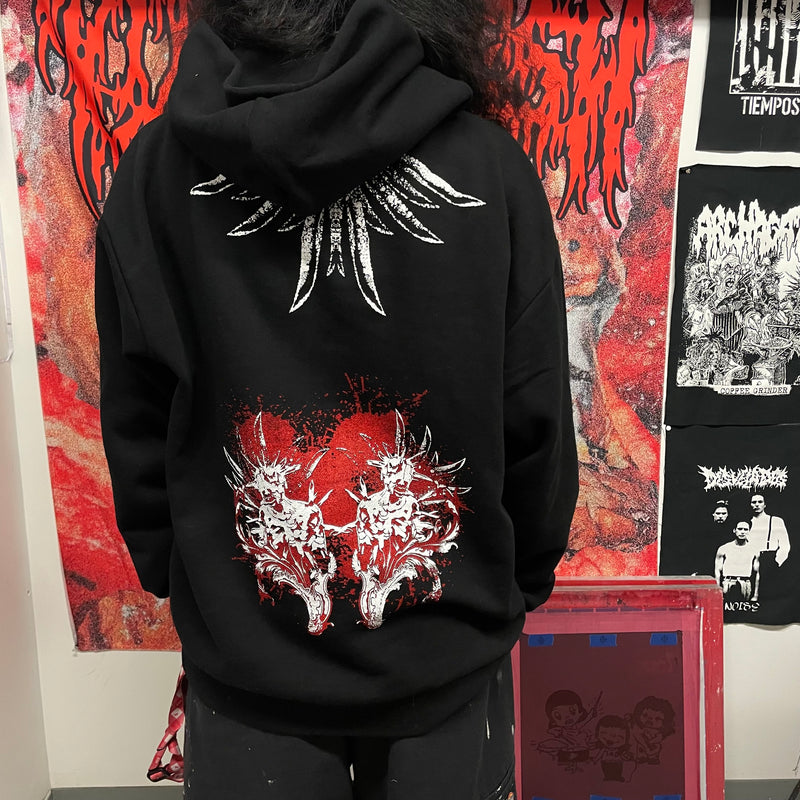AMULET BLOOD SPATTER DOUBLE PRINT HOODIE