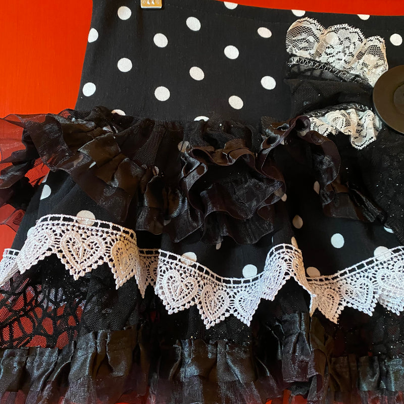 SPECKLE SPIDERWEB SKIRT