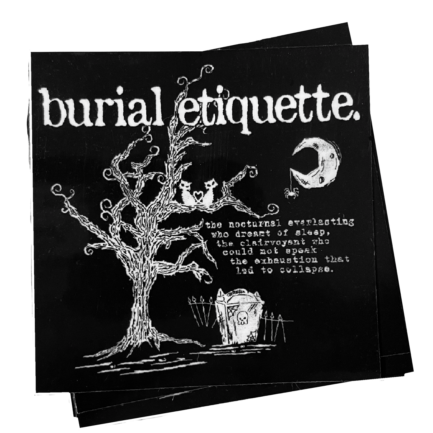 BURIAL ETIQUETTE STICKER