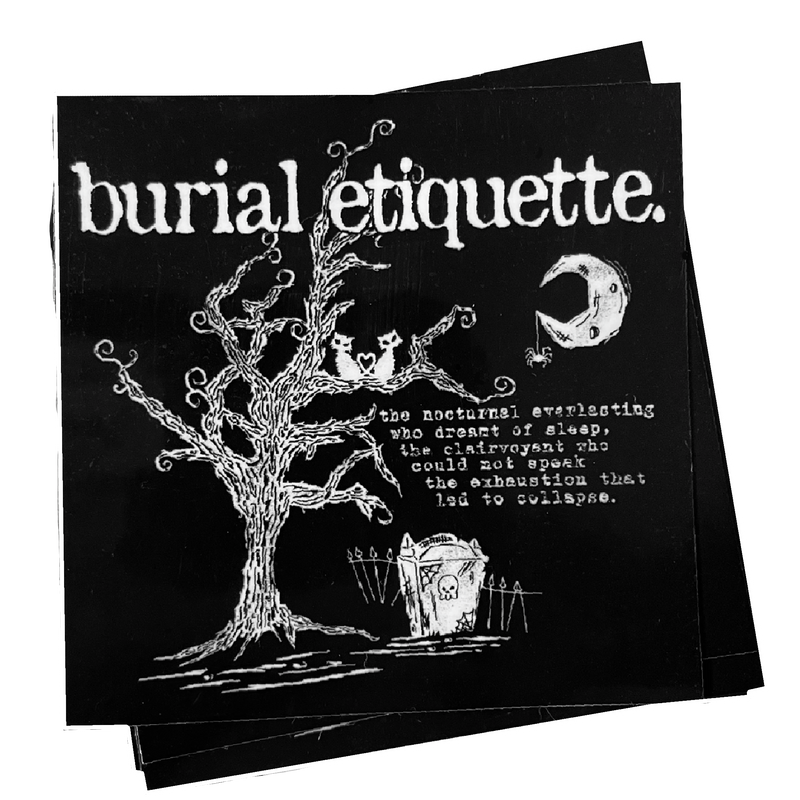 BURIAL ETIQUETTE STICKER