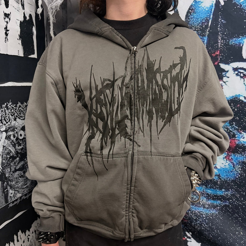 KWM CHARCOAL ZIP UP