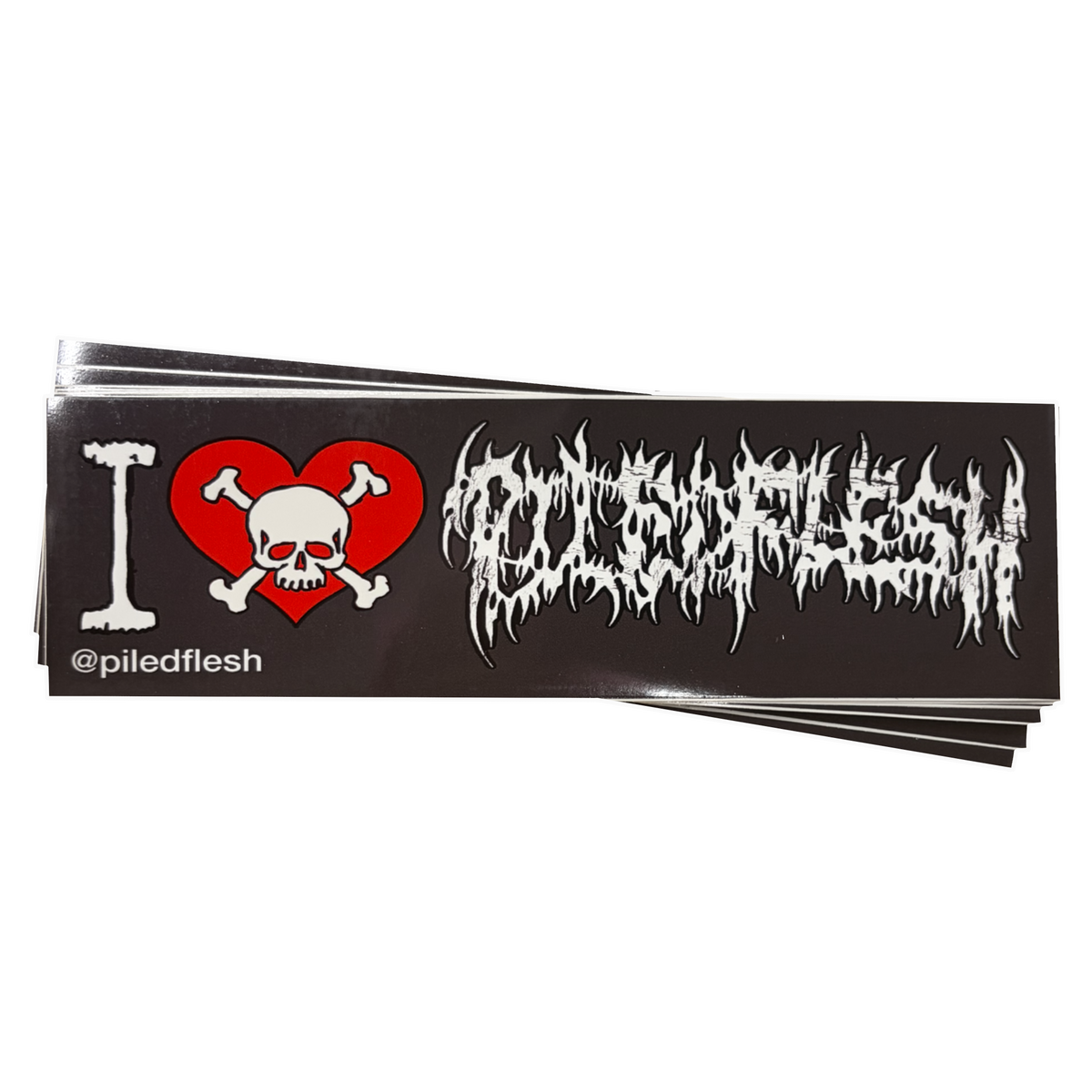 I <3 PILEDFLESH BUMPER STICKER