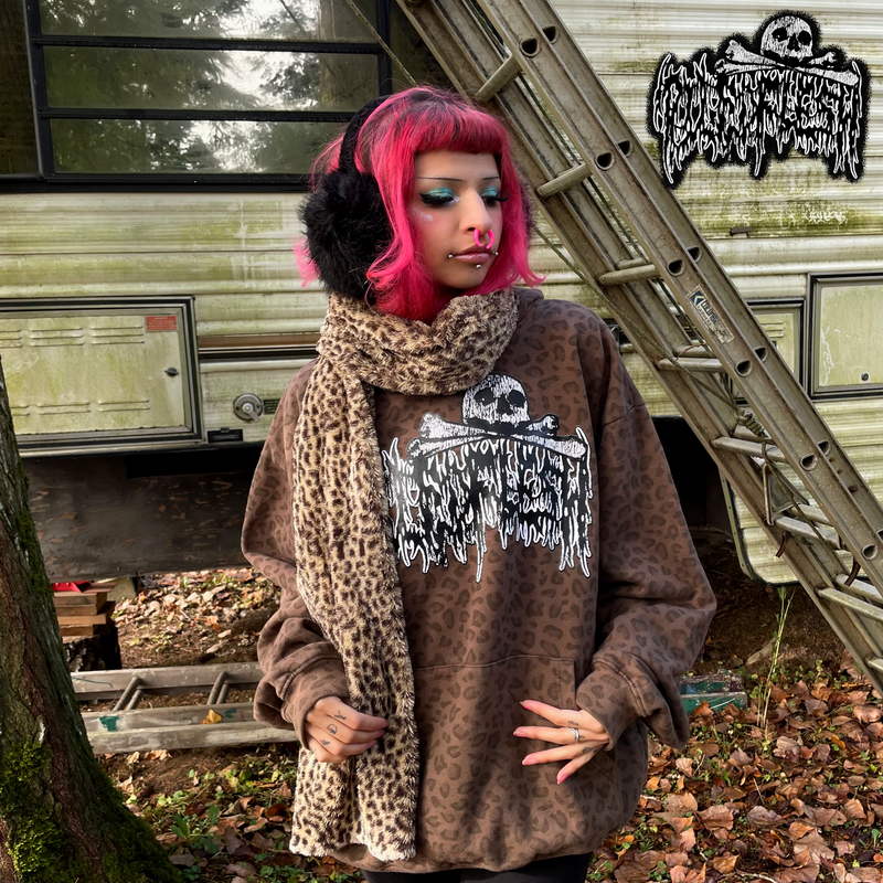 PILEDFLESH LEOPARD HOODIE