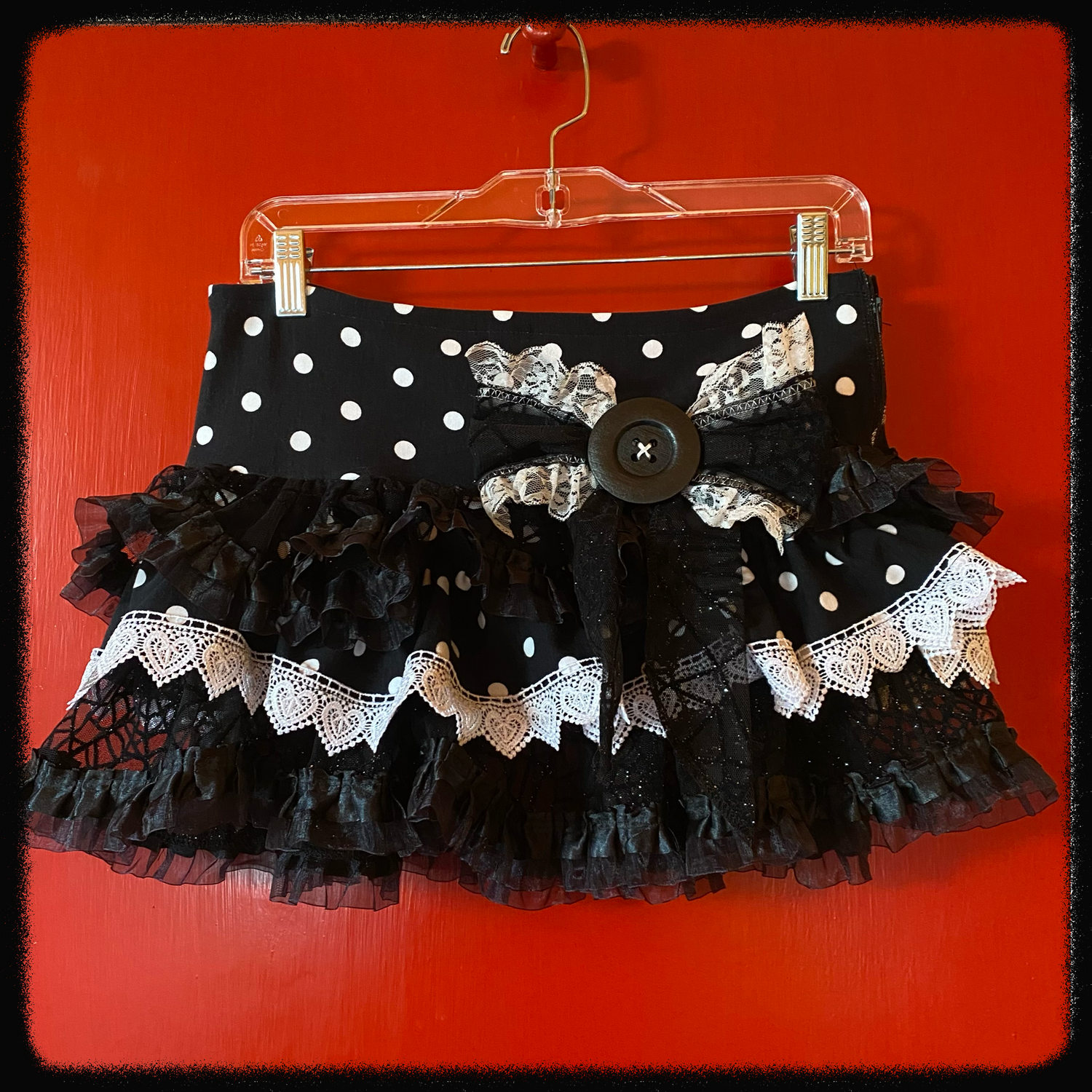 SPECKLE SPIDERWEB SKIRT