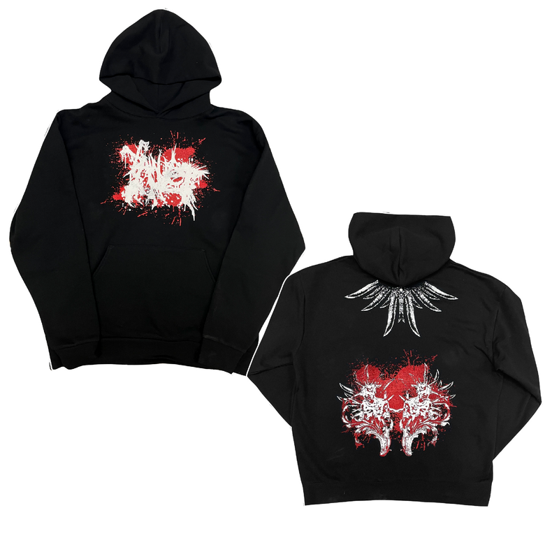 AMULET BLOOD SPATTER DOUBLE PRINT HOODIE