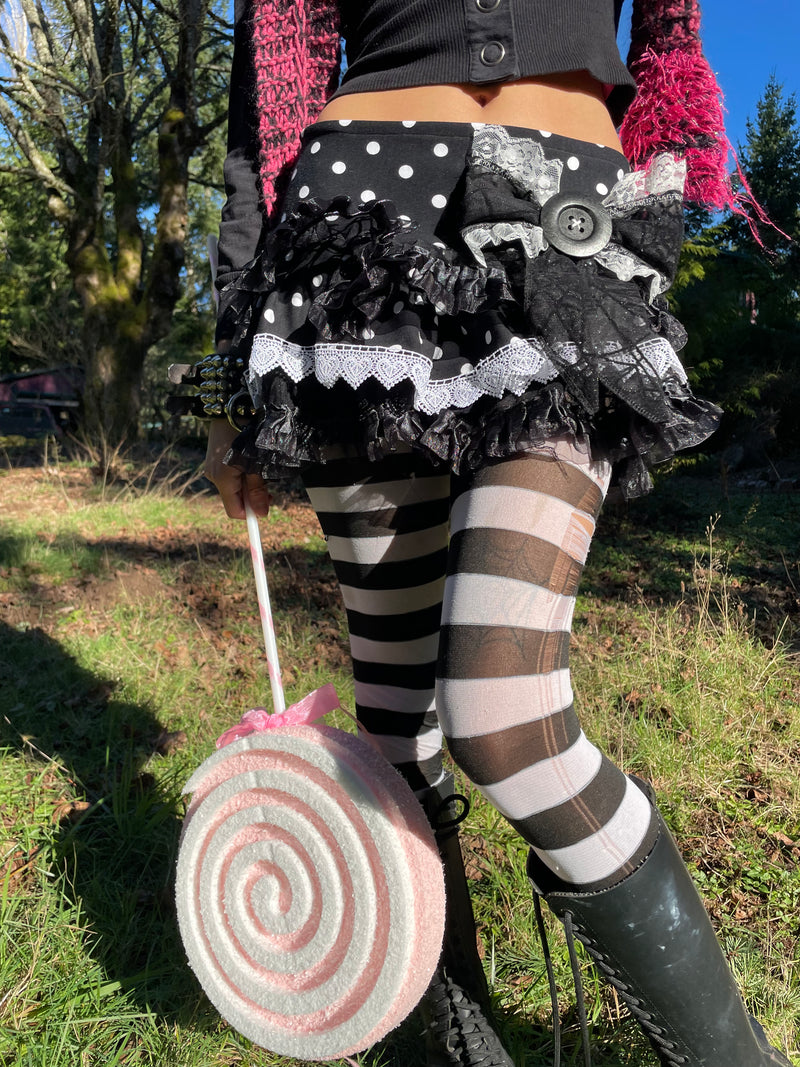 SPECKLE SPIDERWEB SKIRT
