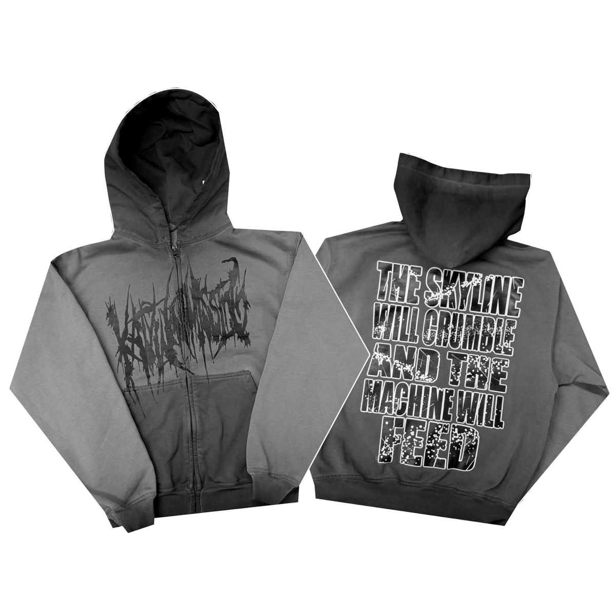 KWM CHARCOAL ZIP UP