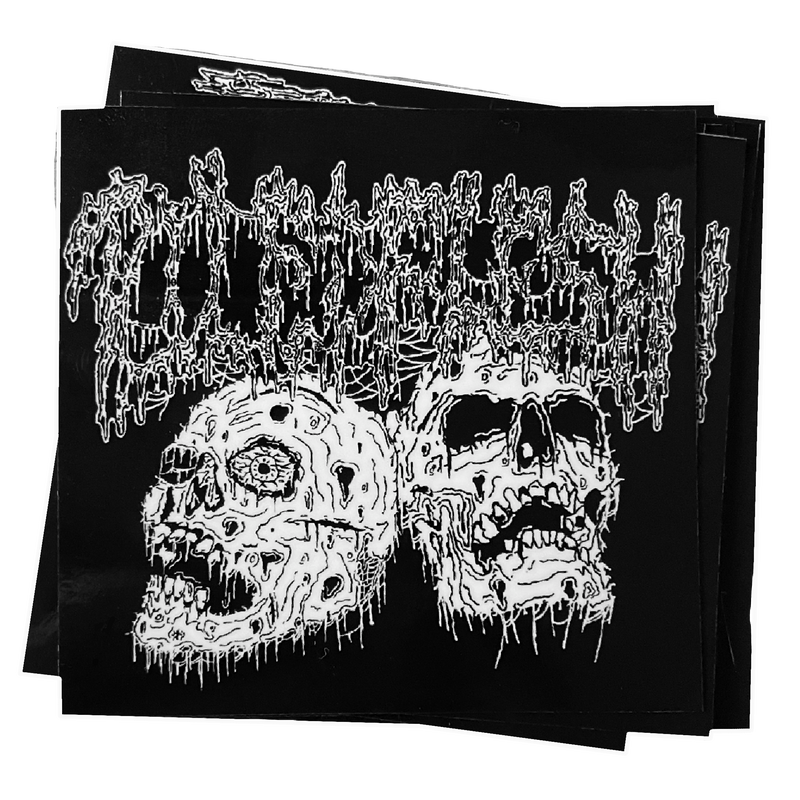 PILED FLESH SKULLS STICKER
