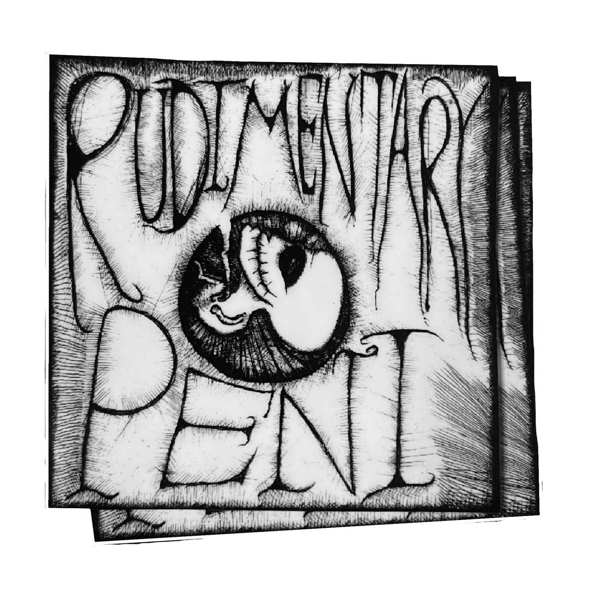 Something Rudimentary RUDIMENTARY PENI STICKER – PILED FLESH